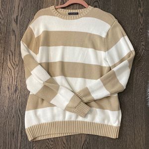brandy melville knitted stripped crewneck